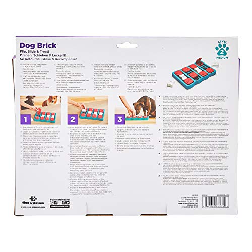 Nina Ottosson por Outward Hound Dog Brick - Dispensador interactivo de recompensas - Rompecabezas para perros - Nivel intermedio