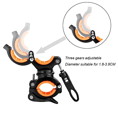 nincha soporte de clip con rotación 360 grados para bicicleta, para linterna