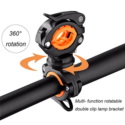 nincha soporte de clip con rotación 360 grados para bicicleta, para linterna