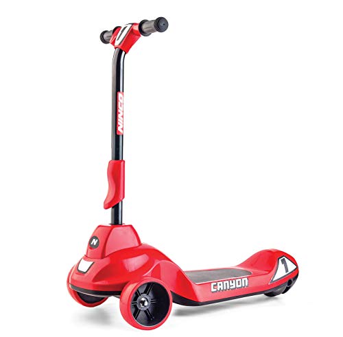 Ninco-NH33017 Ninco Wheel Canyon Red. Patinete eléctrico plegable con control de velocidad. A partir de 3 años. (NH33017), Color rojo, 66,5 x 32 x 69,5 cm (Fábrica de Juguetes