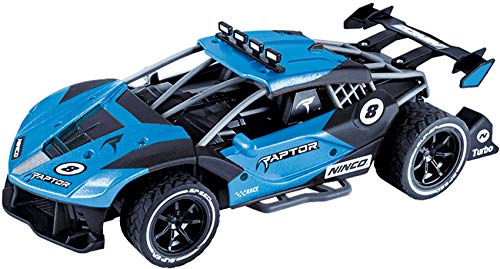 Ninco NincoRacers Raptor. Coche Radio Control Escala 1/16. Bateria y Cargador incluidos. 2.4GHz. +6 años. (NH93166), Color Azul, Fábrica de Juguetes