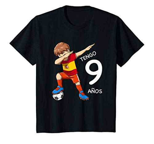 Niños 9 Cumpleaños Fútbol España - Regalo de Nueve Años Para Niño Camiseta