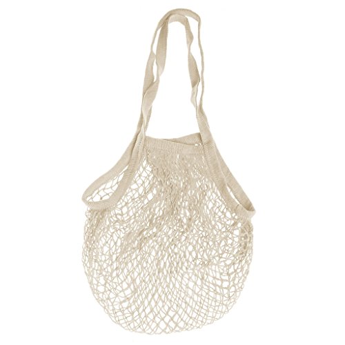 niumanery Mesh Net Turtle Bag String Shopping Bag Reusable Fruit Storage Handbag Totes Beige