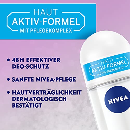 NIVEA Desodorante roll-on Fresh Summer (50 ml), desodorante sin aluminio (ACH) con fragancia veraniega y fórmula refrescante, desodorante con protección 48h y cuidado suave