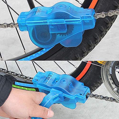 No Branded Yisika Juego de Herramientas de Limpieza de Bicicletas,Herramienta de Limpieza de Cadena de Bicicleta,Kit de Cepillo de Limpieza de Bicicleta de 15 Piezas para Bike Chain All Bike (Negro)