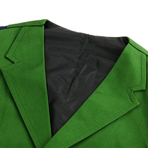 Nofonda Payaso Traje, Camisa Chaleco Corbata Para Cosplay(L, Chaleco Verde)