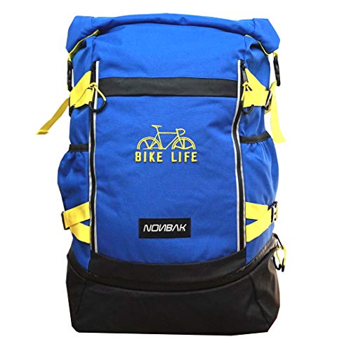 Nonbak Mochila Deportiva para Gimnasio Y Oficina 10 Bolsillos Uno De Ellos Estanco Natacion Triatlon Bolsillo Ordenador 35 litros Extensible a 45 litros (Gibraltar Bike Life)