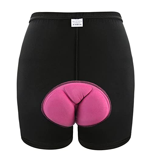 nonmon Pantalones Cortos de Ciclismo para Mujer Niña, 3D Acolchado de Gel Transpirable Calzoncillos Braguitas Ropas Interior, Culotte Elástico Secado Rápido para Bicicleta MTB Bici Equitación