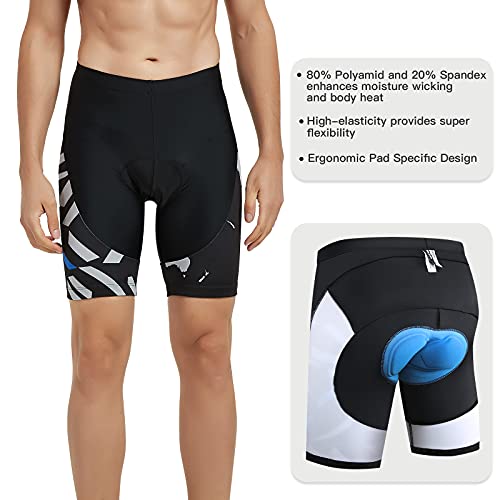 NOOYME Cullote Ciclismo Hombres con 4D Gel Acolchado Pantalones Cortos Ciclismo Pantalon Mountain Bike Ropa Ciclismo Hombre Ropa de Ciclismo MTB