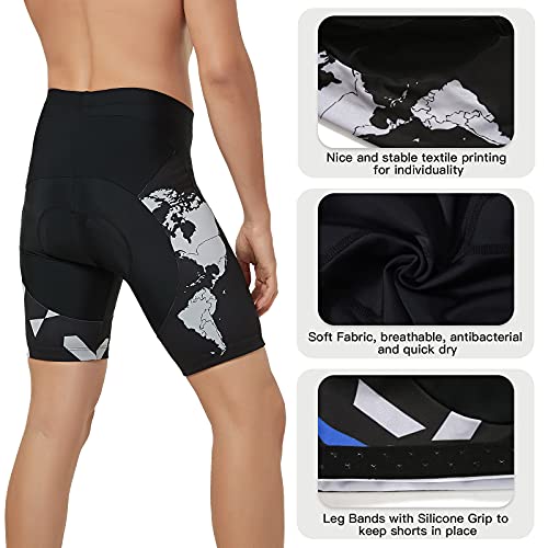 NOOYME Cullote Ciclismo Hombres con 4D Gel Acolchado Pantalones Cortos Ciclismo Pantalon Mountain Bike Ropa Ciclismo Hombre Ropa de Ciclismo MTB