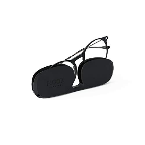 Nooz Gafas de lectura - Color Negro Corrección +1.00 - Forma Redonda - Gafas Lupas para Hombres y Mujeres - Modelo Cruz Colección Essential