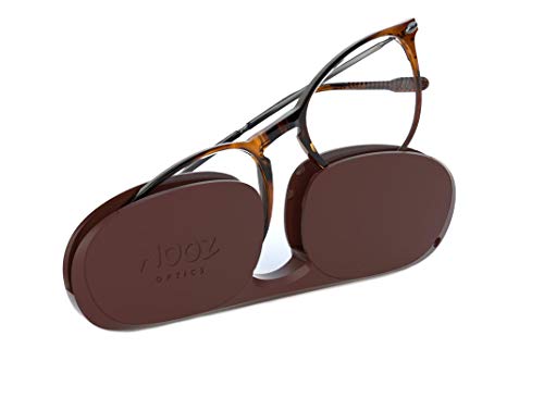 Nooz Optics - Gafas contra la luz azul sin corrección Hombre y Mujer para Ordenador, Smartphone, Gaming o Televisión - Forma Ovalada - Color Tortoise - Colección Alba