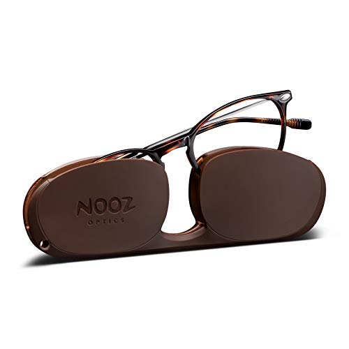 NOOZ Optics Gafas de Lectura - Color Tortuga Aumento +1.00 - Forma ovalada - Lectores de aumento para hombres y mujeres - Colección Esencial Alba