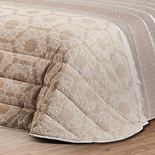 NORA HOME Boutí Colcha edredon Acolchado Nenufar. Relleno 150 gr/m². Fundas cojin Decorativas a Juego Incluidas (235x270 cm (Cama 135))