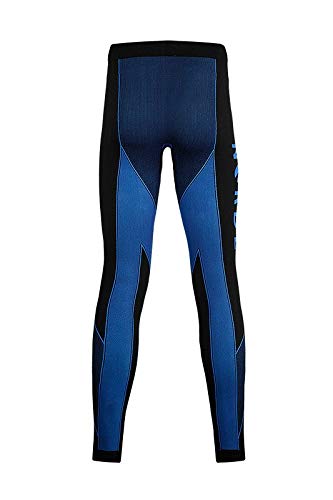 Norde Conjunto de ropa interior funcional para hombre [Termoactiva + Transpirable] capa base para deportes al aire libre [Grande -Azul negro]