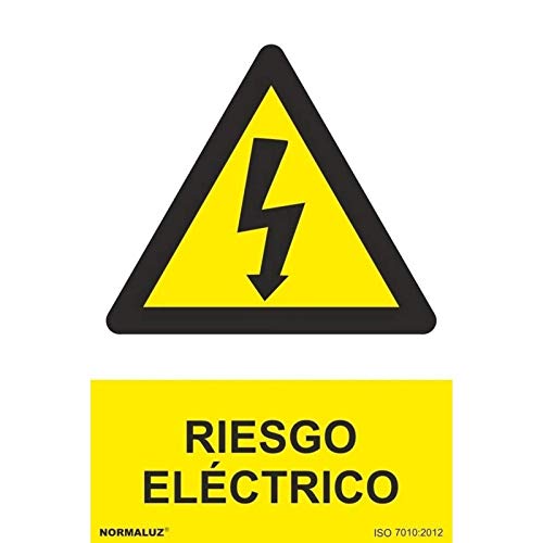 Normaluz RD36607 - Señal Adhesiva Riesgo Eléctrico Adhesivo de Vinilo 10x15 cm