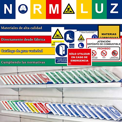 Normaluz RD36607 - Señal Adhesiva Riesgo Eléctrico Adhesivo de Vinilo 10x15 cm