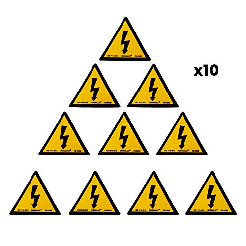 Normaluz RD63000 - Señal Adhesiva 10 Unidades Rayo Triángulo Adhesivo de Vinilo 5 cm
