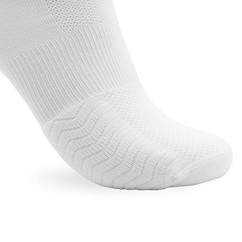 NORTEI Calcetines para Ciclismo, MTB y Running de Caña Alta para Hombre y Mujer – Infinity White (M (40-42))