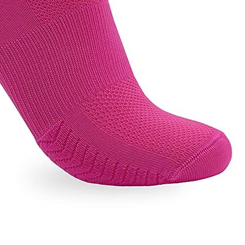 NORTEI Calcetines Rosas para Ciclismo, MTB y Running de Caña Alta para Hombre y Mujer – Infinity Pink (M (40-42))