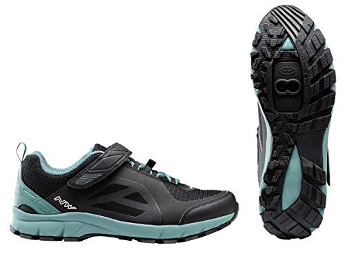 Northwave Escape Evo 2021 - Zapatillas para bicicleta de montaña, color negro y azul, Negro , 48 EU