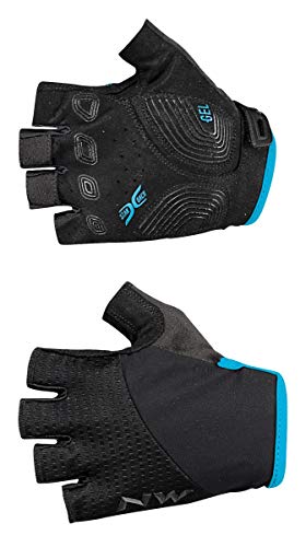 Northwave Fast 2021 - Guantes cortos de ciclismo para mujer, talla XS (5), color negro y azul