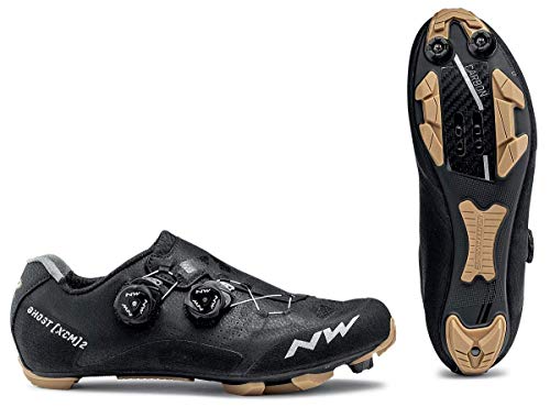 Northwave Ghost XCM 2 2020 - Zapatillas para bicicleta de montaña, color negro y dorado, negro/miel, 43.5