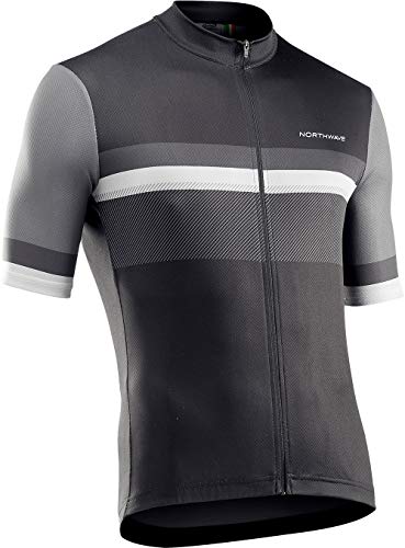 Northwave Origin 2021 - Maillot de ciclismo corto (talla 3XL), color negro y gris