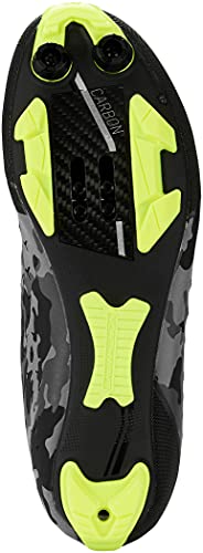 Northwave Rebel 2 MTB Camo - Zapatillas para bicicleta de montaña (39,5), color negro, gris y amarillo