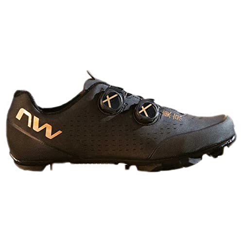 Northwave Rebel 3 - Zapatillas de ciclismo para hombre, color negro y dorado, Hombre, Negro y dorado., 40 EU