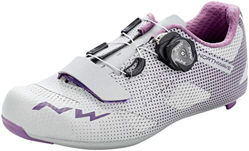 Northwave Storm 2021 - Zapatillas de ciclismo para mujer (talla 36), color plateado y morado