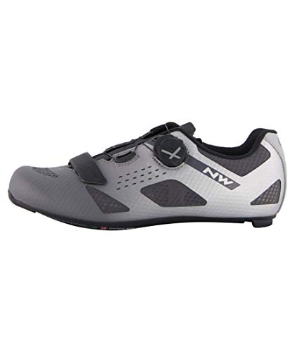 Northwave Storm Carbon Anthra/Silver Reflective - Zapatillas de ciclismo para hombre, talla 42