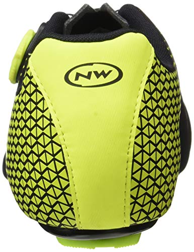 NORTHWAVE Zapatillas Carretera Core Plus 2, Unisex Adulto, Negro/Amarillo, 43 EU