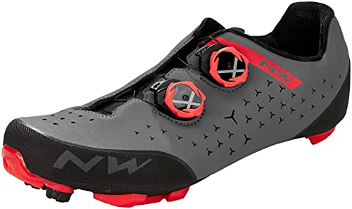 Northwave Zapatillas MTB Rebel 2 Antracita/Rojo - Talla: 42