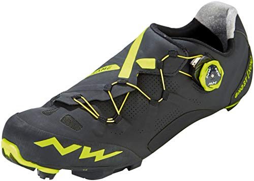 Northwave Zapatos, color negro, amarillo fluorescente, 45