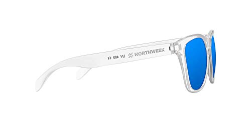NORTHWEEK Kids Seabright - Gafas de Sol para Niño y Niña, Polarizadas, Translúcido/Azul