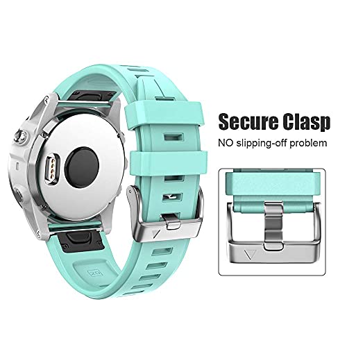 NotoCity Correa para Garmin Fenix 5s / Fenix 6s Banda Silicona Suave Garmin Fenix 5S Plus/Fenix 6s Pro 20mm Quick Fit Ajuste Repuesto (Menta Verde)