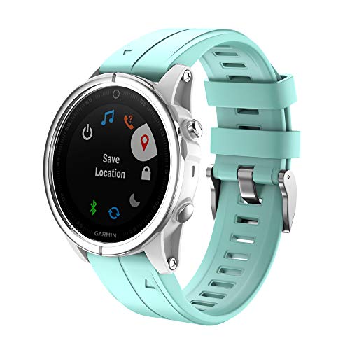 NotoCity Correa para Garmin Fenix 5s / Fenix 6s Banda Silicona Suave Garmin Fenix 5S Plus/Fenix 6s Pro 20mm Quick Fit Ajuste Repuesto (Menta Verde)