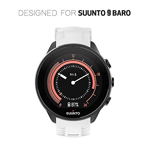 NotoCity Correa para Suunto 9 Baro Pulsera Suunto 7 D5 Spartan 24mm Sport Suave Silicona Bandas Suunto 9 Repuesto Accesorio Blanco