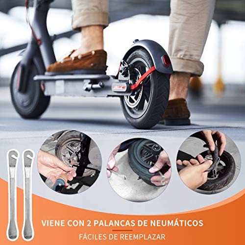 Nova imboxs Cámara Aire Xiaomi M365 Neumático de Repuesto Engrosado con 2 x Palo de Neumático para Xiaomi M365 Patinete Eléctrico, 8 1/2 x2 (2 PCS + Pegatina Regalo)