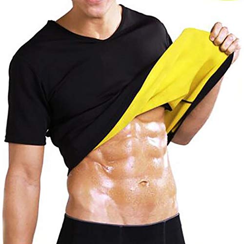 NOVECASA Sauna Camiseta Sudoración Hombre Neopreno Body Shaper Transpirar para Quema Grasa Faja Abdome Adelgaza Gimnasio Fitness (2XL, Camisetas)