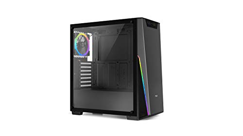 Nox Infinity Sigma -NXINFTYSIGMA- Semitorre ARGB ATX- Micro ATX-ITX, ventilador 120 mm ARGB Rainbow pre-instalado, lateral cristal templado, LED, filtro antipolvo, USB 3.0, color negro