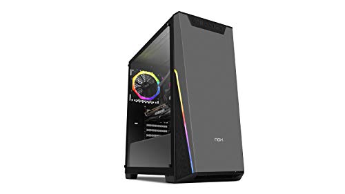 Nox Infinity Sigma -NXINFTYSIGMA- Semitorre ARGB ATX- Micro ATX-ITX, ventilador 120 mm ARGB Rainbow pre-instalado, lateral cristal templado, LED, filtro antipolvo, USB 3.0, color negro