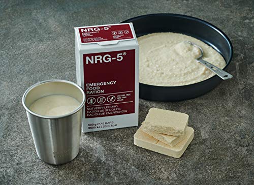 NRG-5-2 cajas de 48 paquetes de 500 g de comida de emergencia, alimentos de larga duración