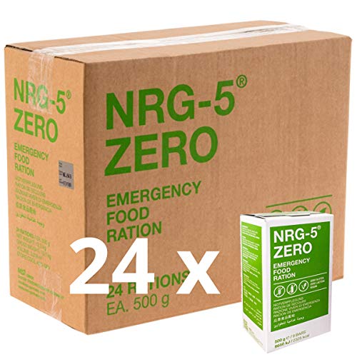 NRG-5 alimentos de emergencia sin gluten - 1 caja de 24 paquetes de 500 g
