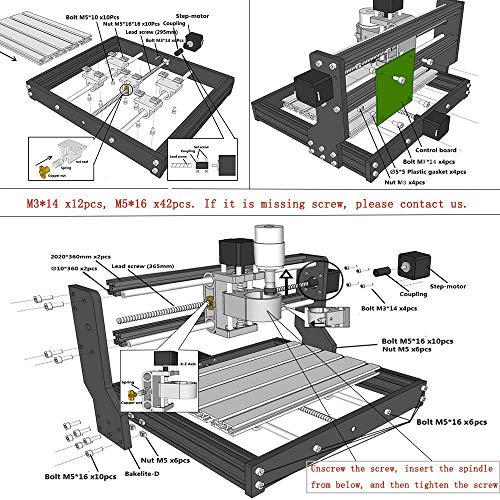 【Nueva versión】Máquina CNC 3018 Pro, TOPQSC GRBL Control Fresadora de PCB de 3 ejes, Talla de madera Fresado Máquina de grabado con el controlador fuera de línea, Area de Trabajo XYZ 300x180x45mm