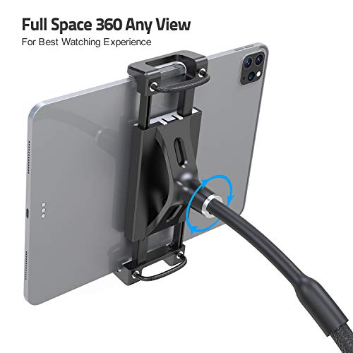 Nulaxy Soporte Tablet, Multiángulo Soporte Tablet : Soporte con Cuello de Cisne para Pad 2019 Pro 10.5/9.7, para Pad Mini 2 3 4, para Pad Air 2 3, para Phone - Negro