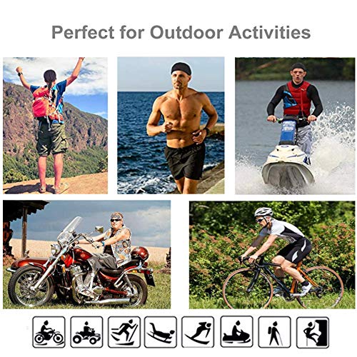 Nuluxi Protección UV Sombrero Pirata de Bicicleta Multifunción Ciclismo Pirata Pañuelo Rápida pañuelo Seco Deportes Casquillo Adecuado para Todas Las Aire Libre Actividades Buenos Accesorios (Negro)