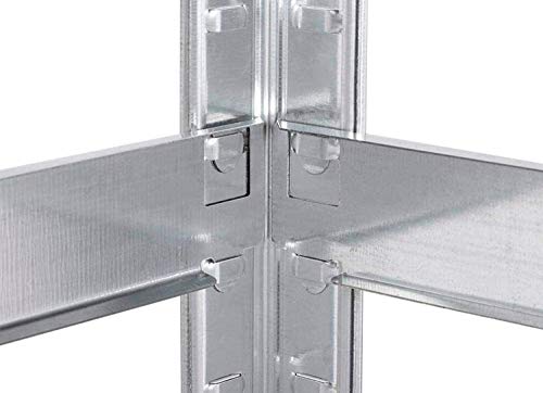 Nyana Home | Set de 2 Estanterías Metálicas Galvanizadas | 875Kg 5 Baldas | Medidas 180 x 90 x 40cm