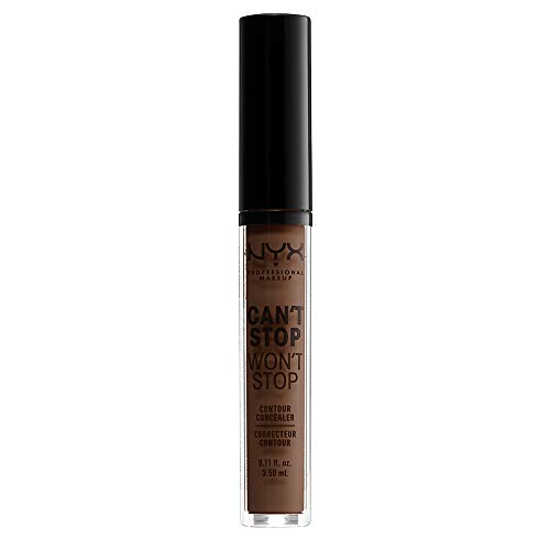 Nyx Professional Makeup Corrector No Comedogénico, Waterproof Y De Larga Duración Can'T Stop Won'T Stop 24H Tono 22 Deel Cool Para Pieles Muy Oscuras